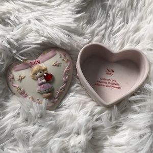 Precious Moments July Trinket Box